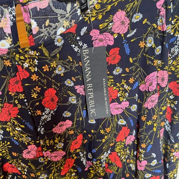 Banana Republic Floral Keyhole Mini Dress Size 10 Fit and Flare - Picture 6 of 7